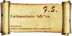 Falkenstein Sára névjegykártya